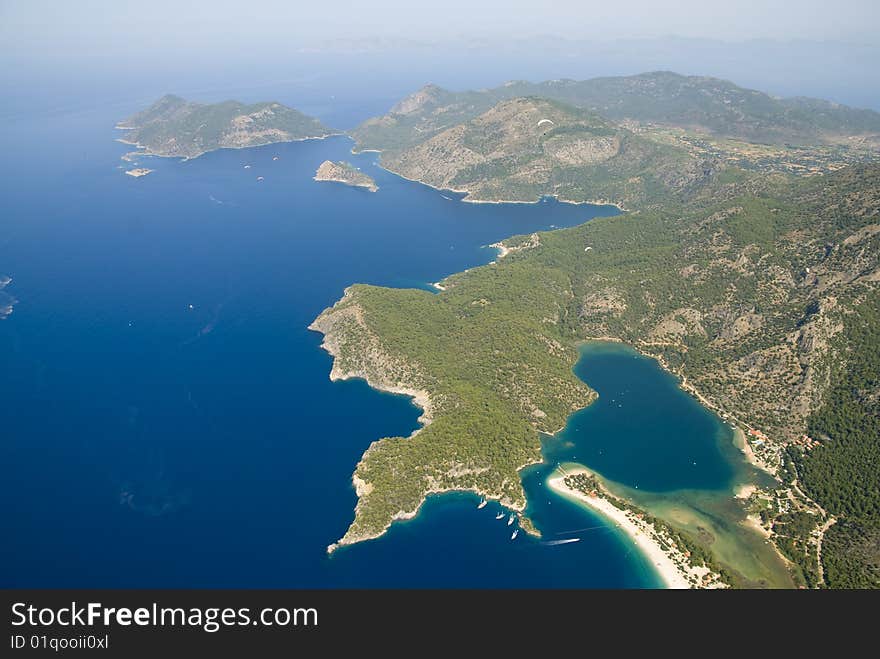 Paragliding over Olu Deniz in Turkey