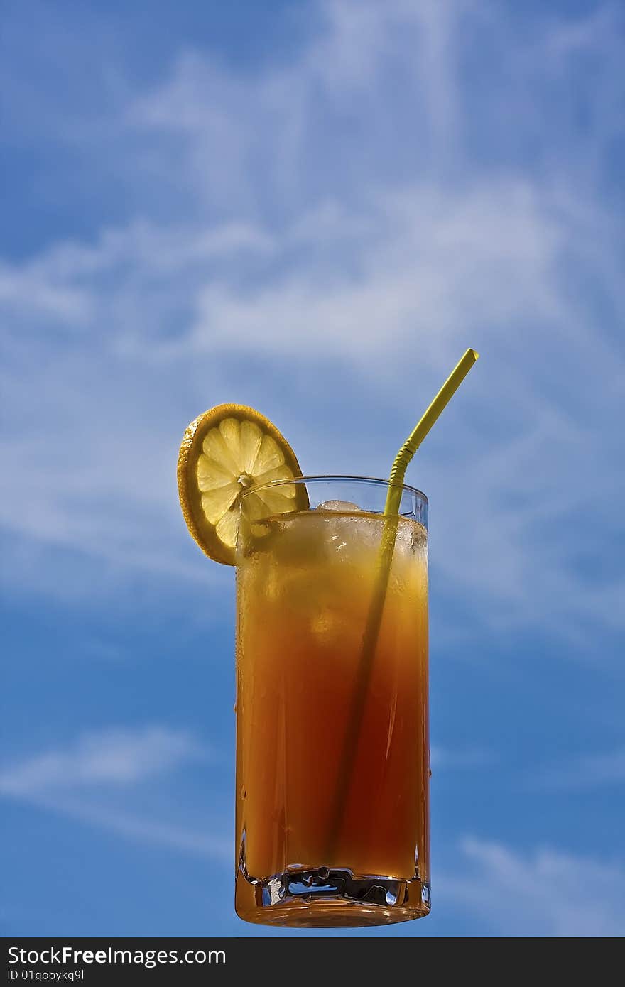 Natural juice served on ice...and blue sky. Natural juice served on ice...and blue sky.