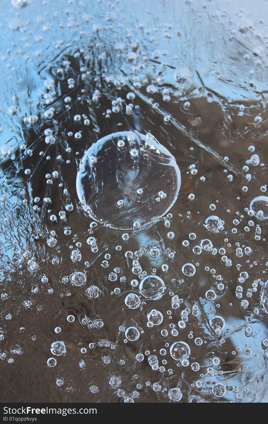 Bubbles in the ice Fox glacier