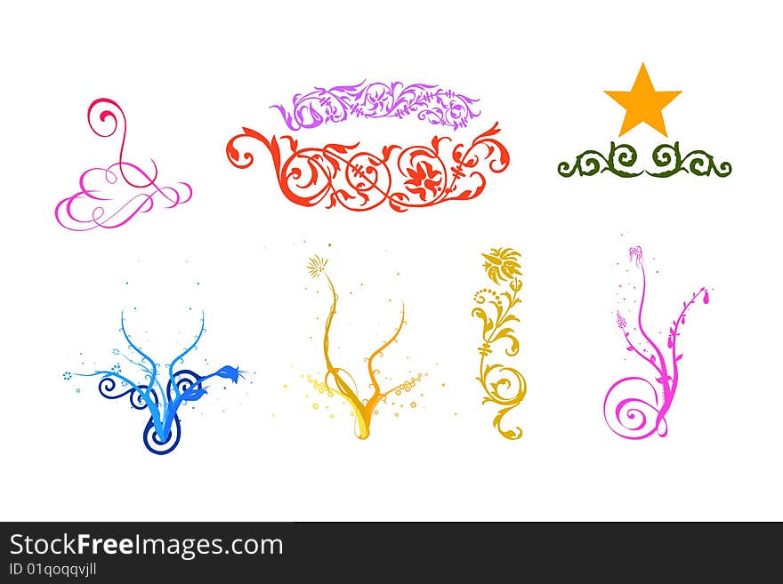 Design Floral Vector Elements