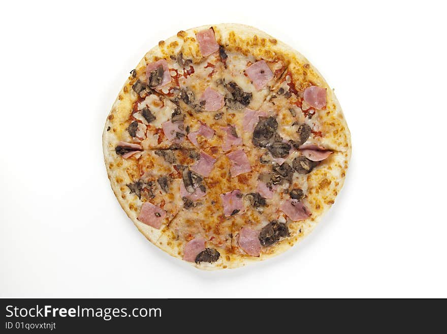 Pizza with mushrooms