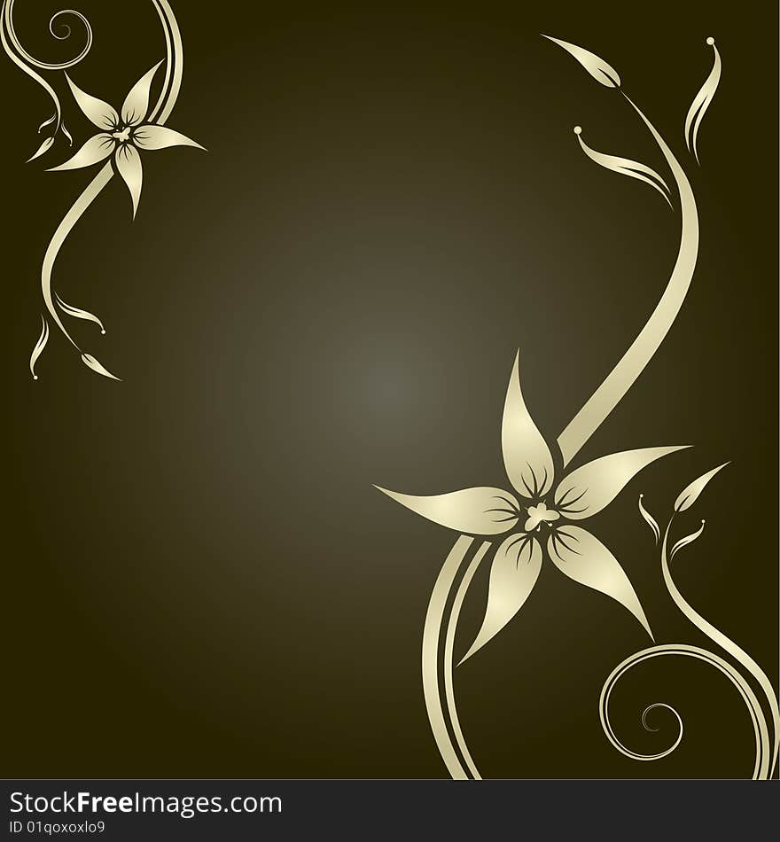 Abstract floral background with place for your text