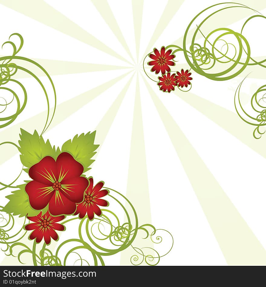 Abstract floral background with place for your text