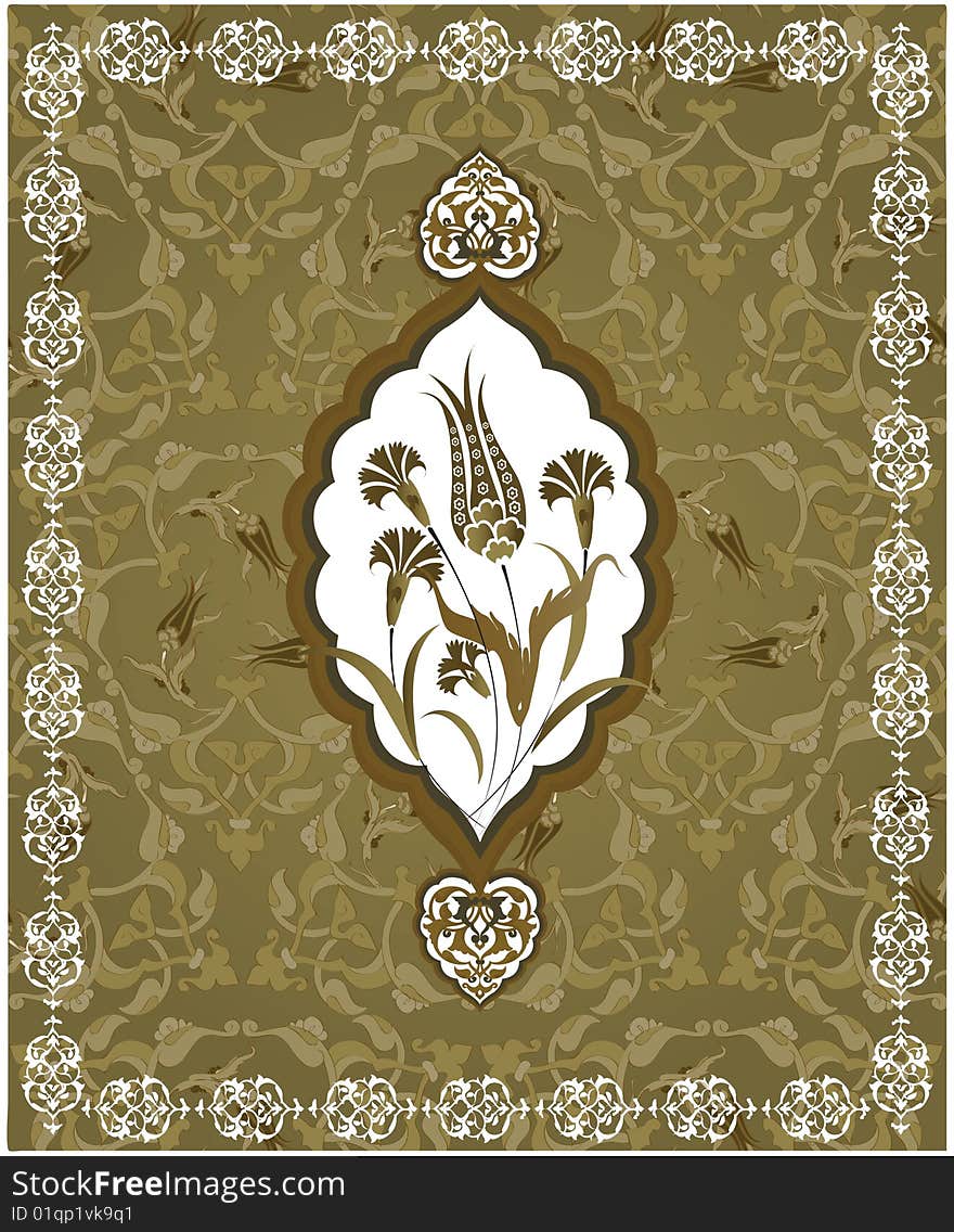 Traditional ottoman clean illustration design. Traditional ottoman clean illustration design