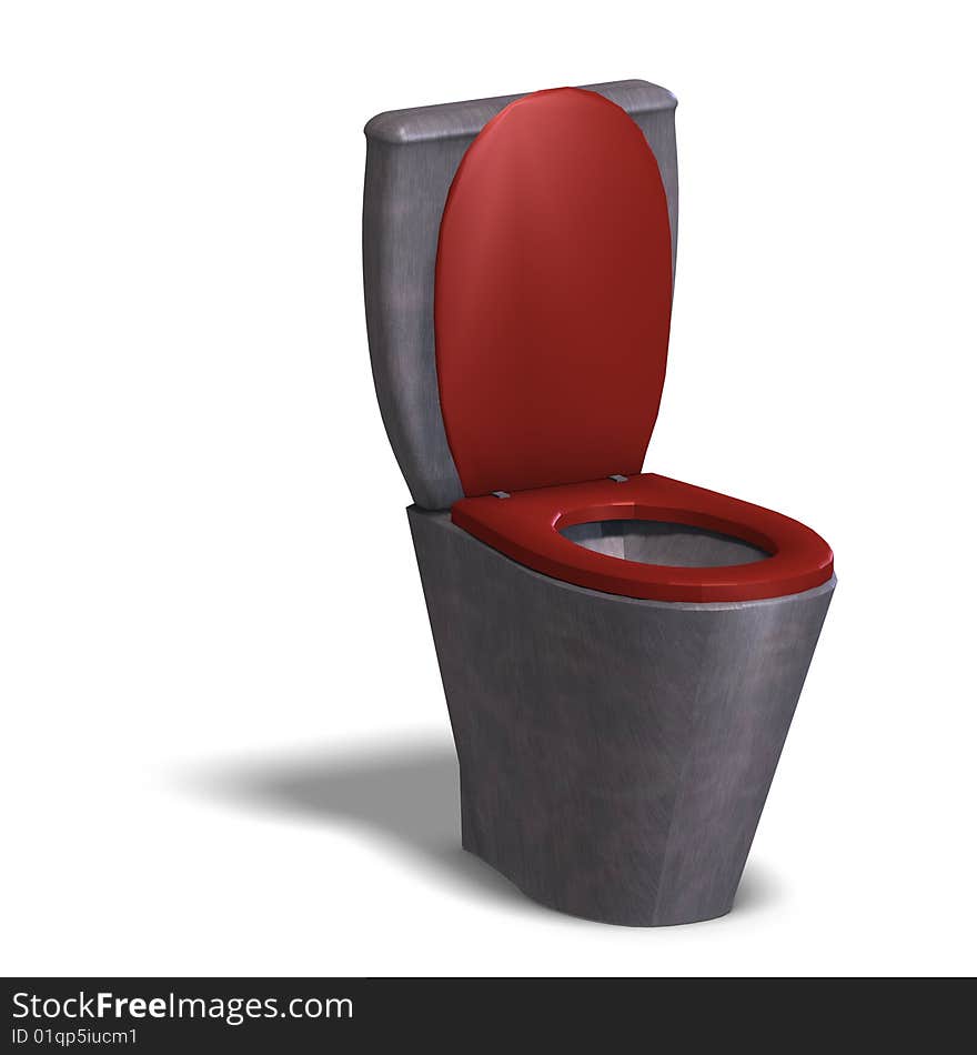 3D rendering of a trendy toilet with Clipping Path and shadow over white. 3D rendering of a trendy toilet with Clipping Path and shadow over white