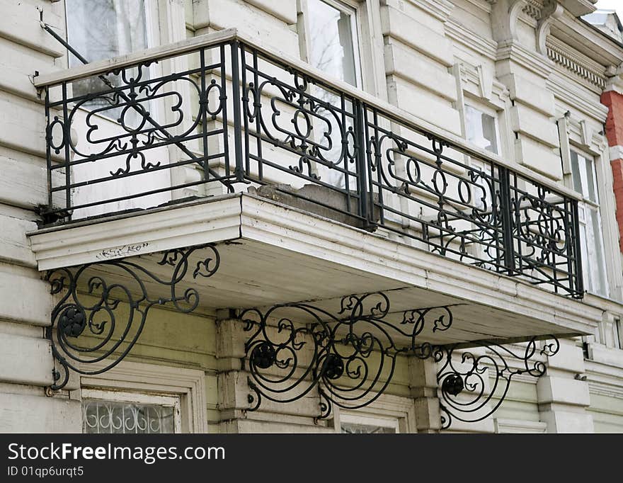 Russia. The restored house in city centre of Irkutsk. The house is constructed during an epoch of board of Stalin (40th years of XX century). Russia. The restored house in city centre of Irkutsk. The house is constructed during an epoch of board of Stalin (40th years of XX century).