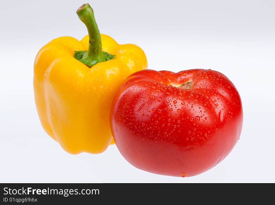 Yellow Pepper And Tomato