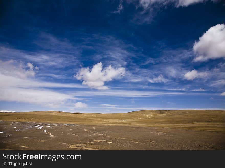 Beautiful cloudscape in tibet, china