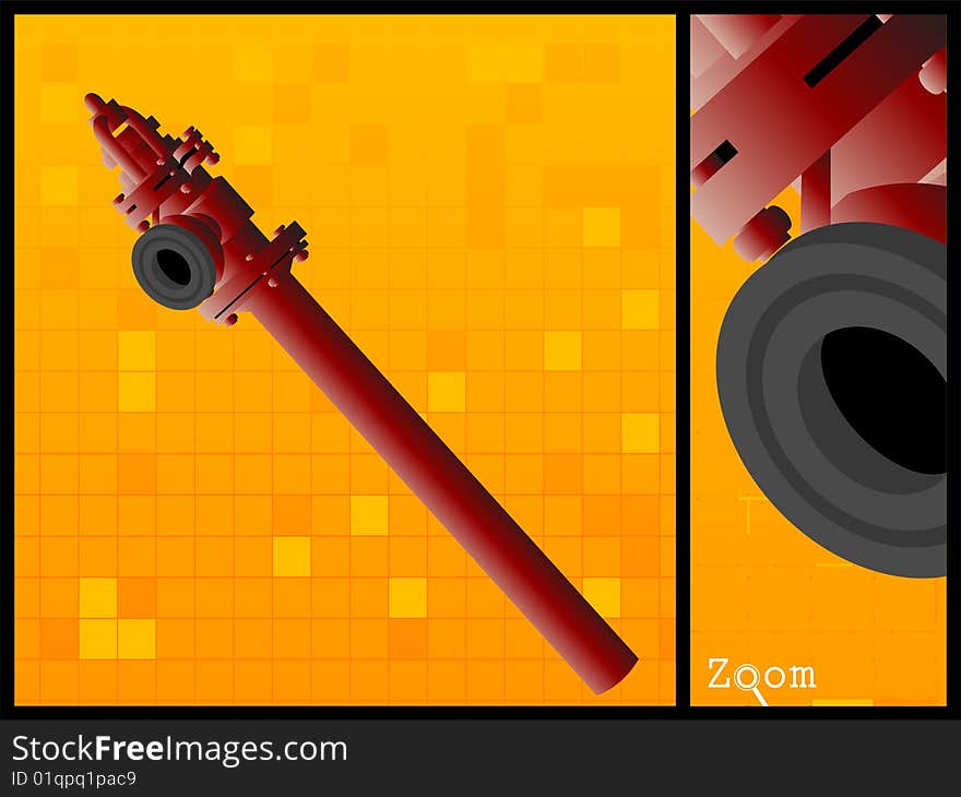 Fire hydrant on white background