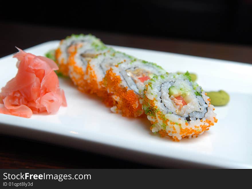 Sushi With A Salmon Of Avocado