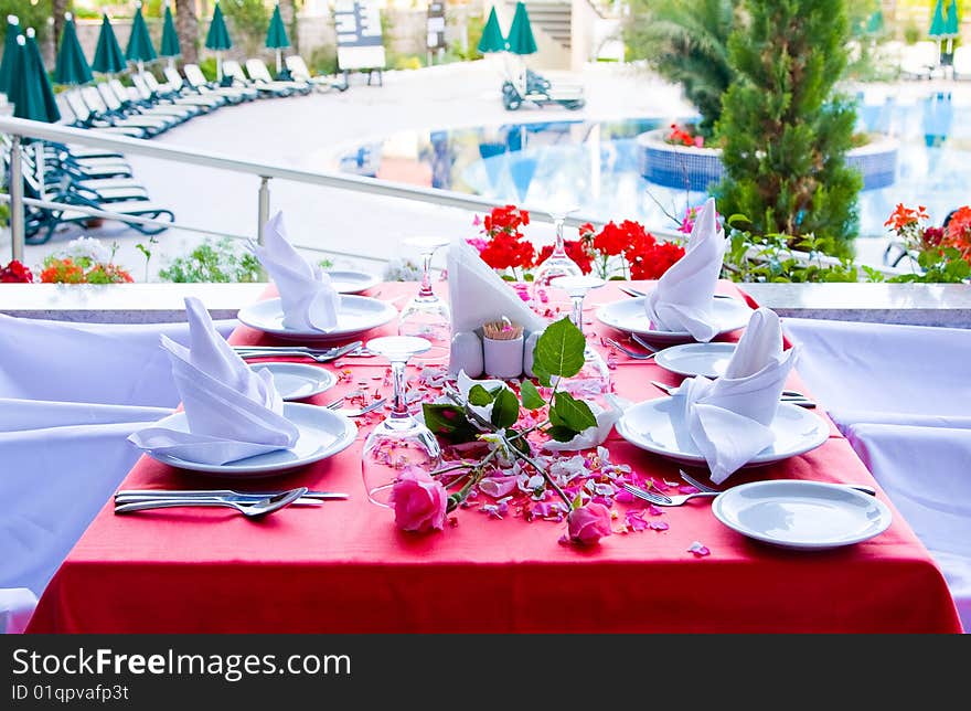 Beautifully decorated tables