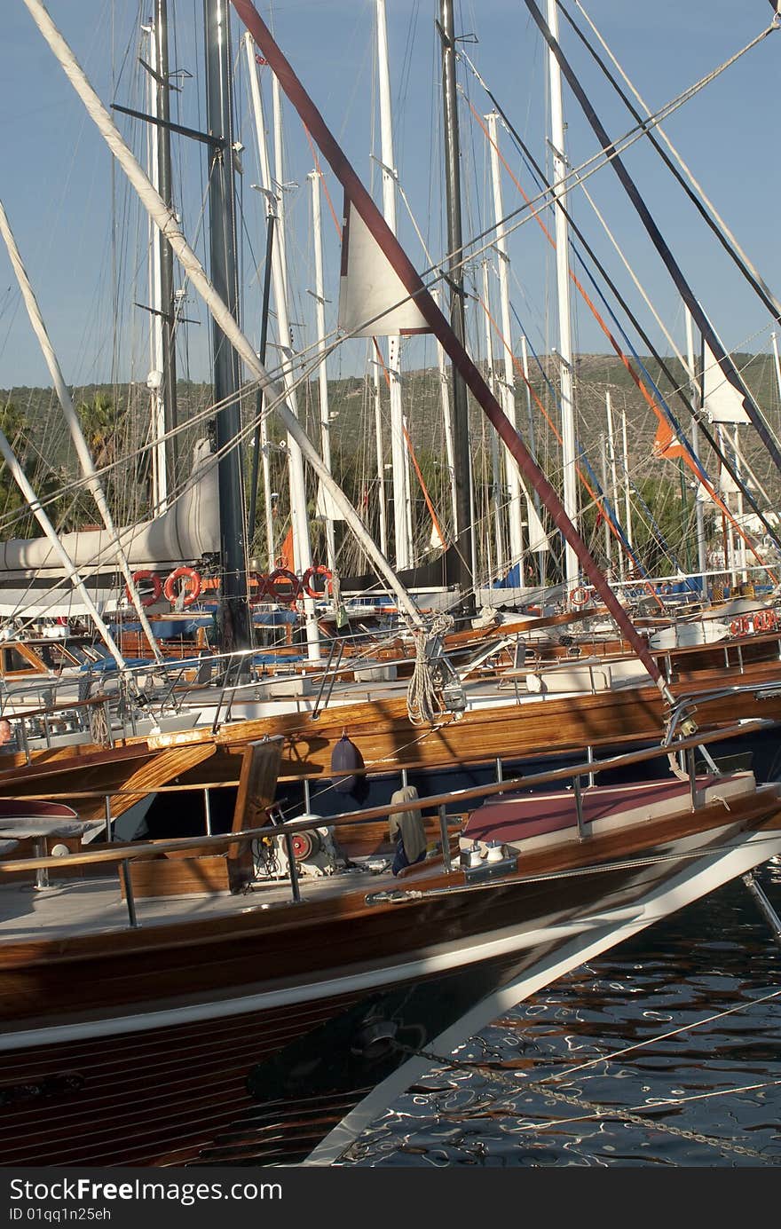 Wooden sailboats