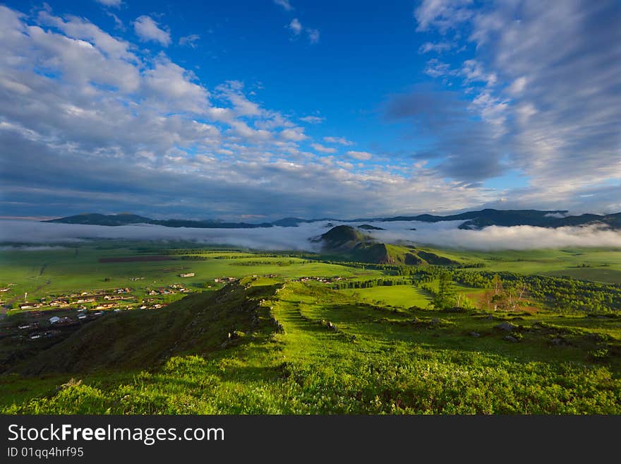 Village in mountains