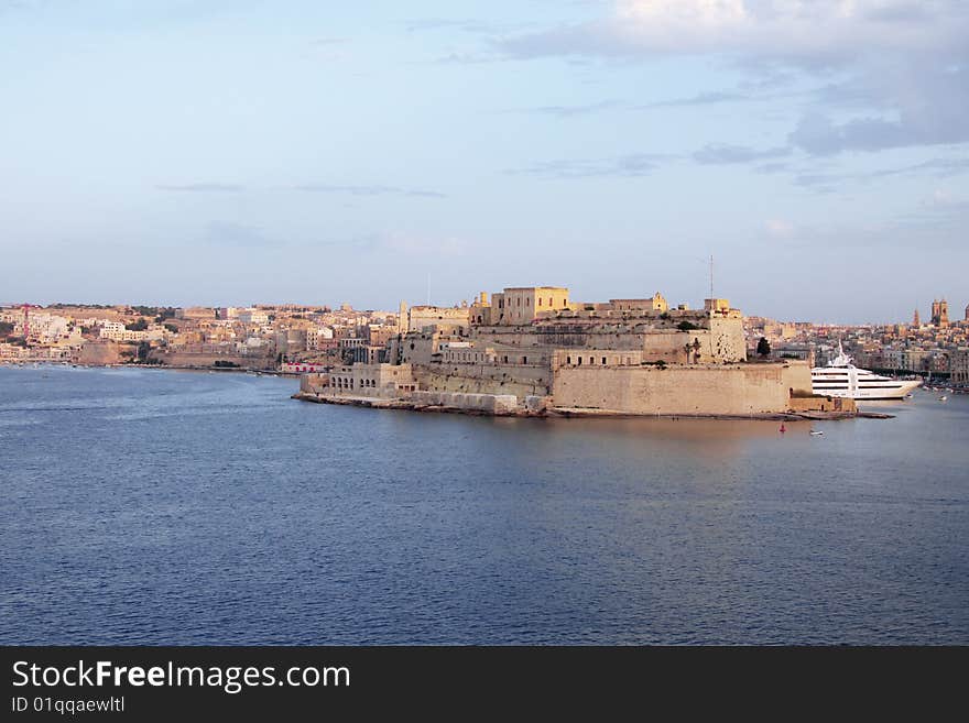 Fort st. angelo taken just before the sun sets