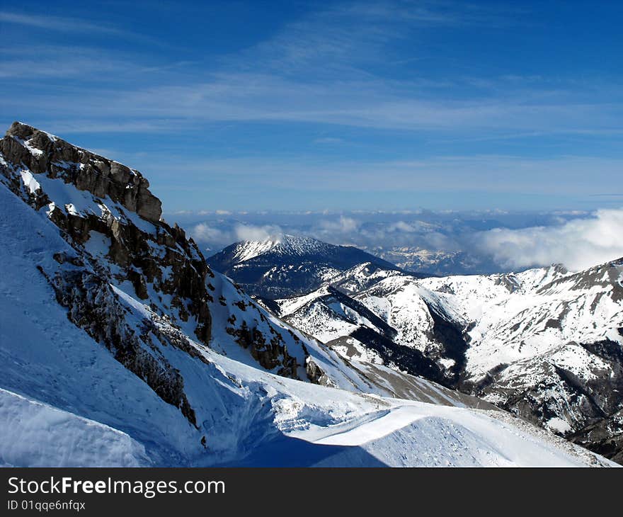 Mountains.