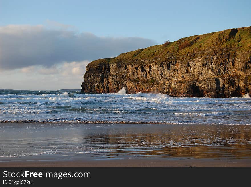 Ballybunion Cliff Reflection