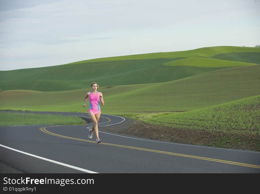 Runner on Rural Road