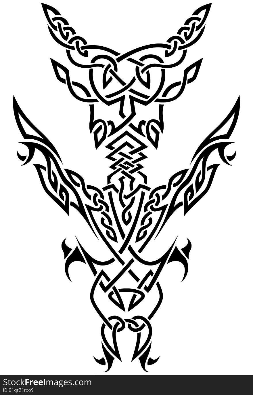 Abstract tribal composition for use in tattoos, etc. Abstract tribal composition for use in tattoos, etc.