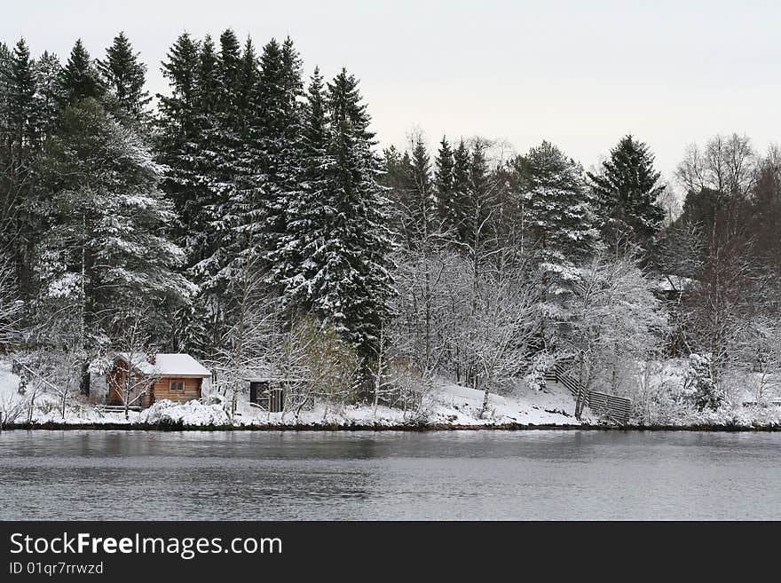 First snow in Oulu, Finland.