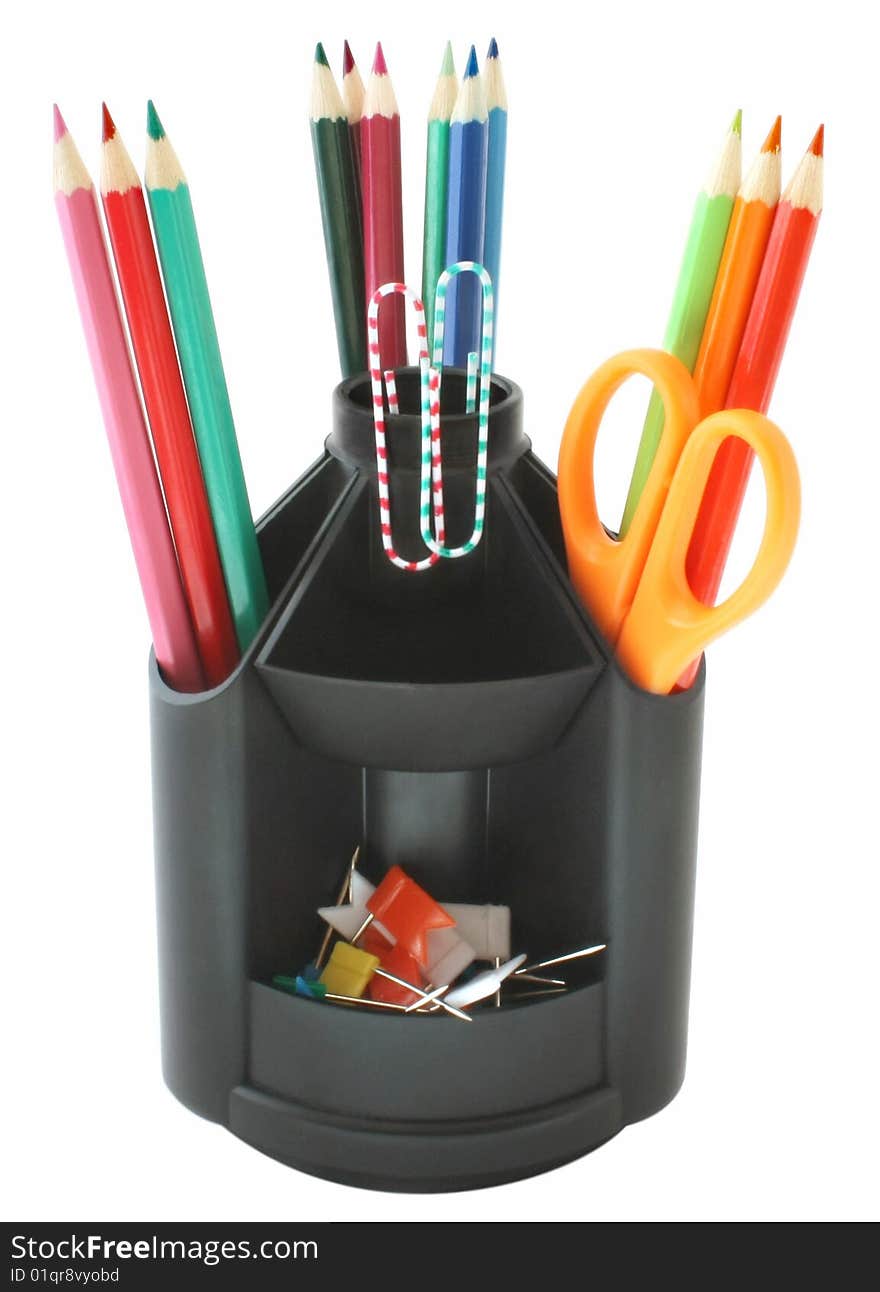 Pencils in pencil holder