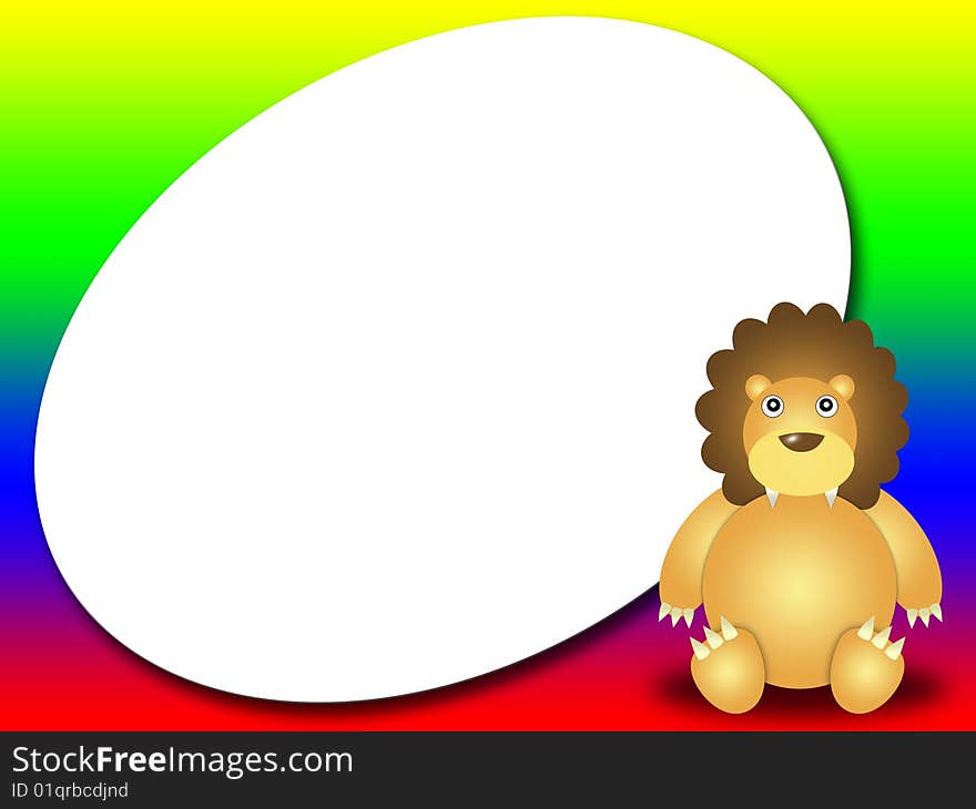 Frame for kids with lion