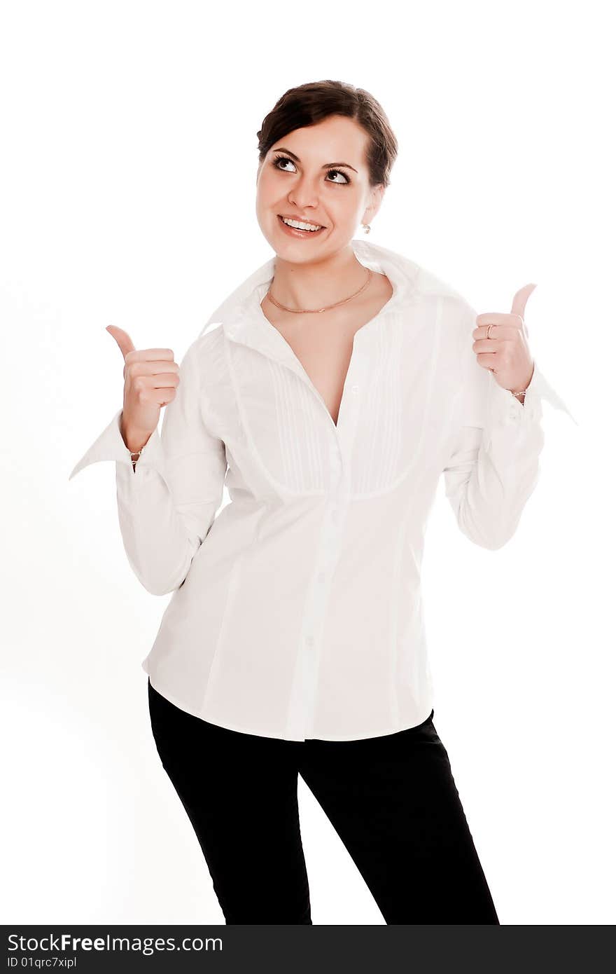 Young woman with  dark hair