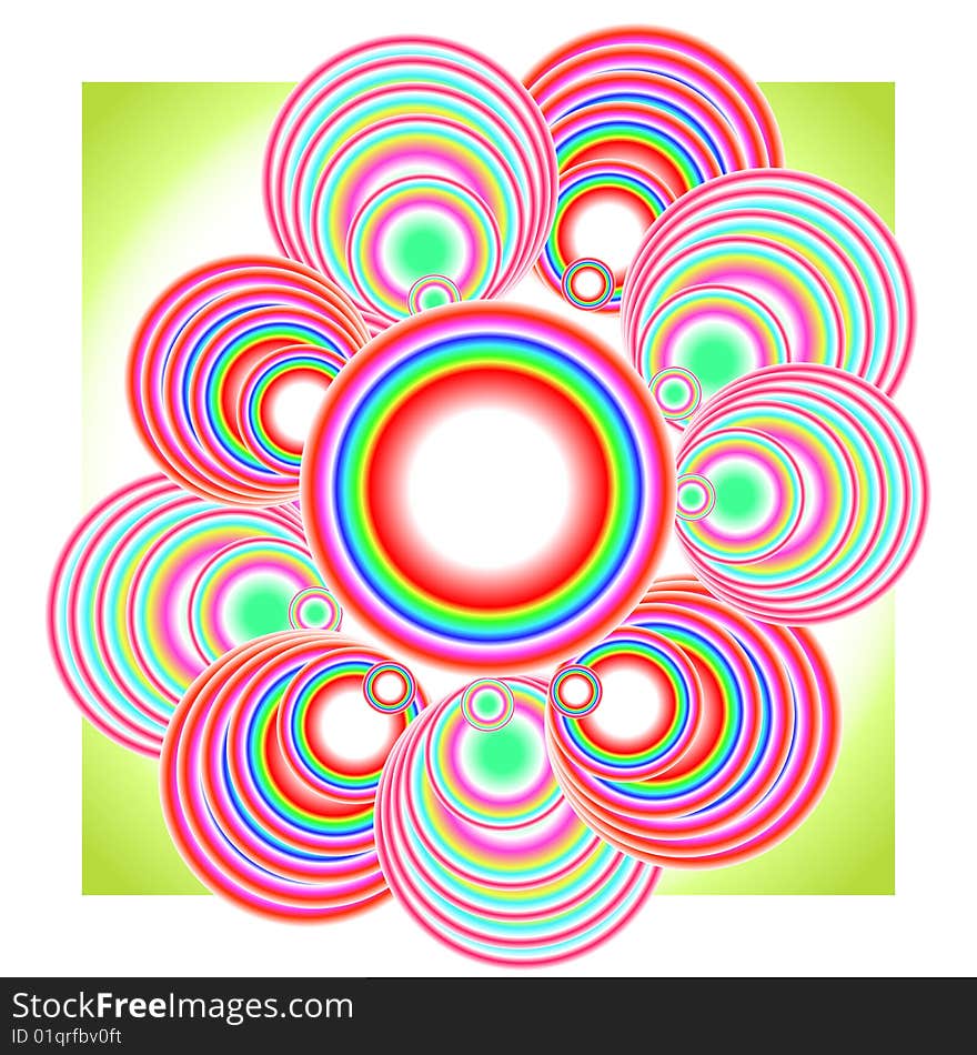 Abstract coloured flower background.