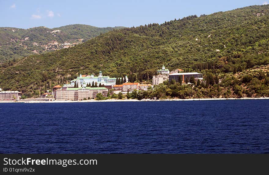 Monastery On Athos Mountain