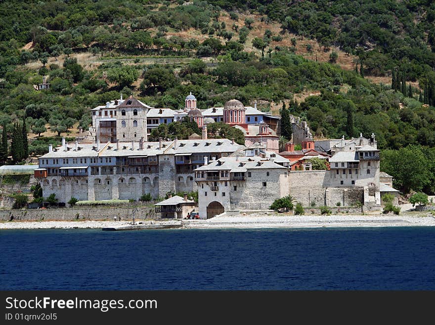 Monastery on athos mountain