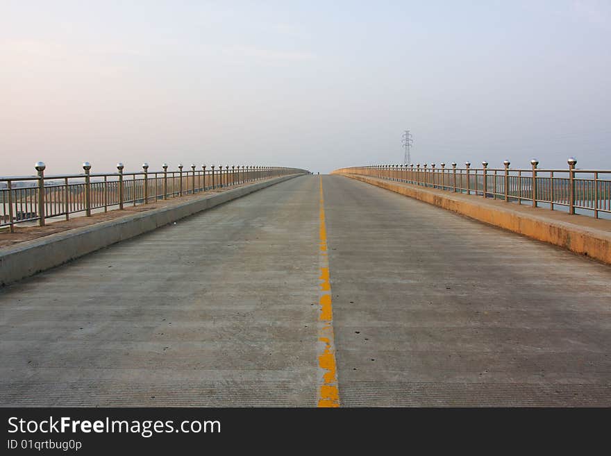 The road in front of distance