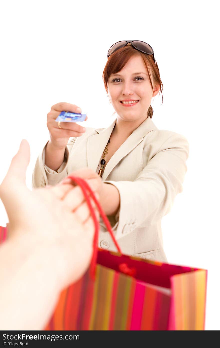 Young woman on shopping