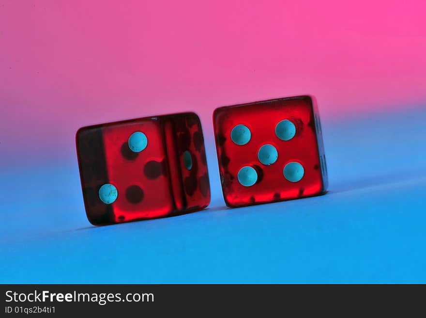 Close-up of red dice