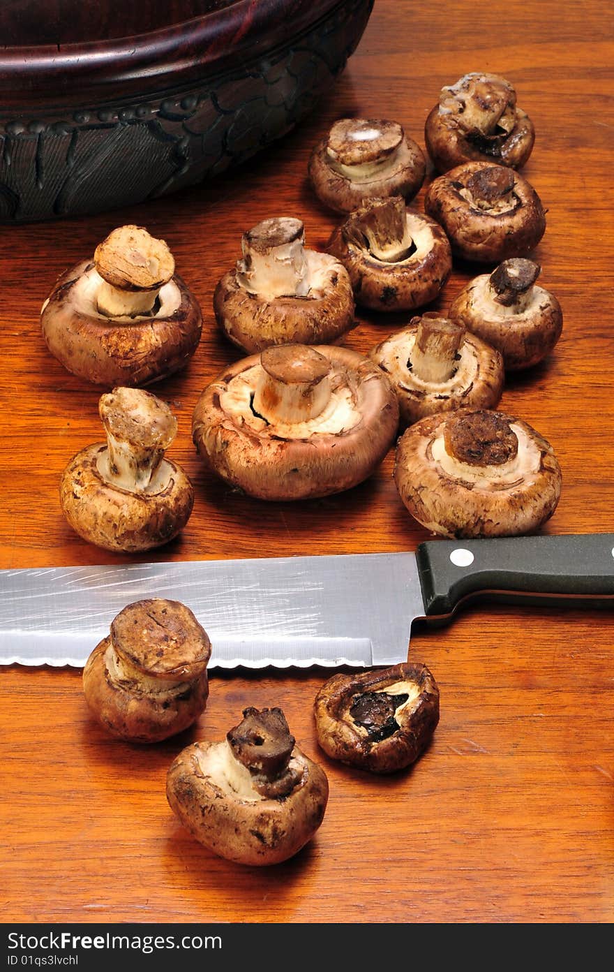 Cutting Mushrooms