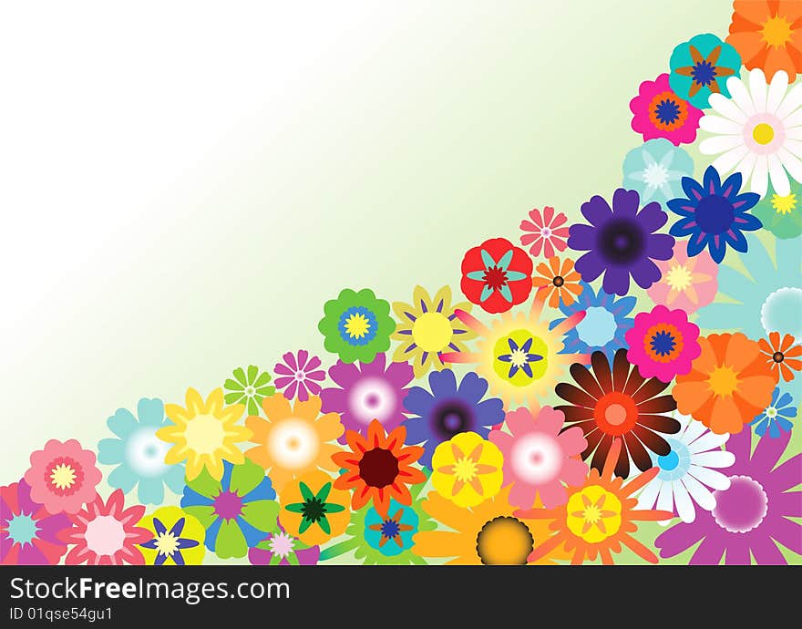 Floral background. This image is a vector illustration and can be scaled to any size without loss of resolution.