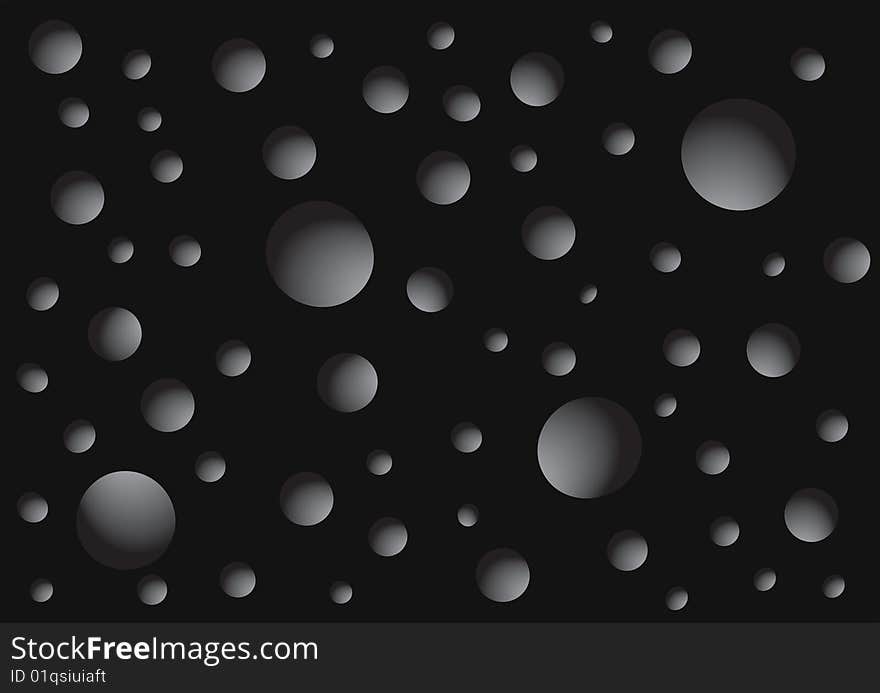 Black background with abstract balls. optical delusion. Black background with abstract balls. optical delusion.