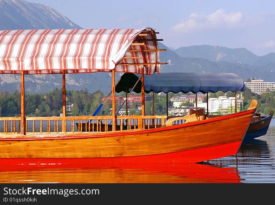 Wood Boat At Bled Lake