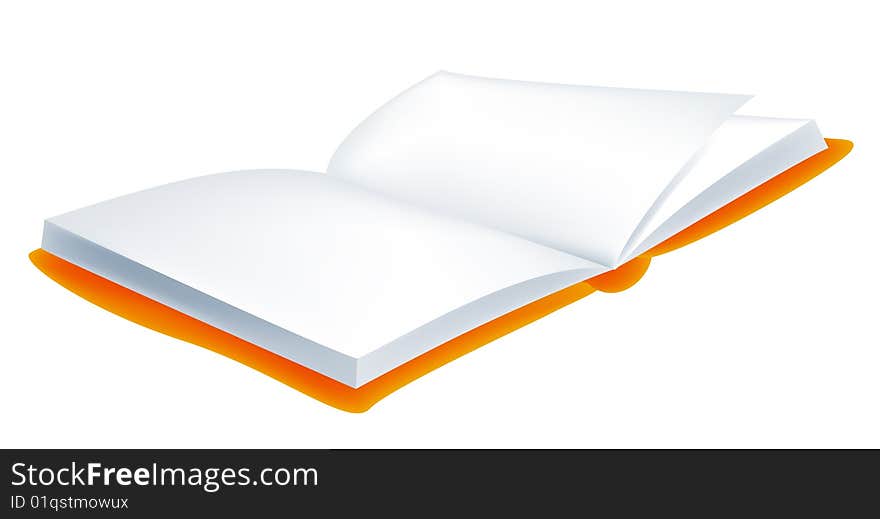 Open book isolate on the white background