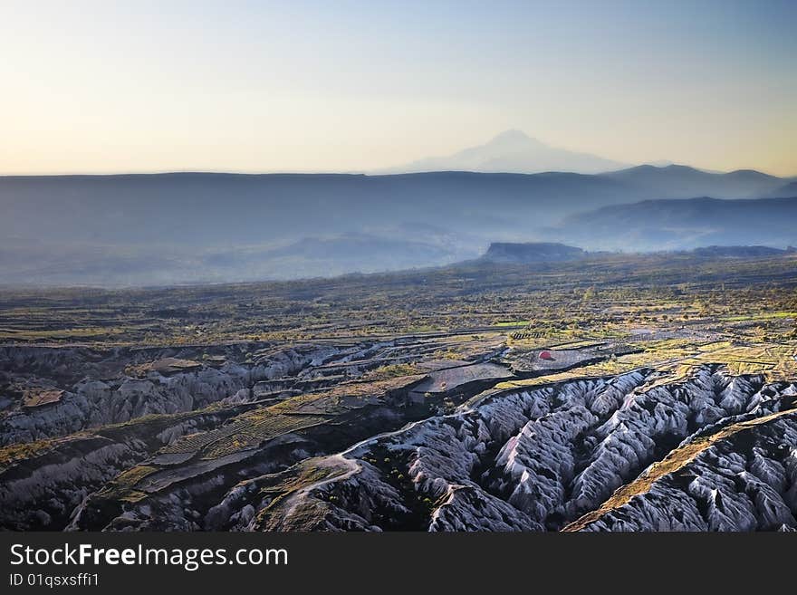 Balloon launch at dawn in Cappadocia