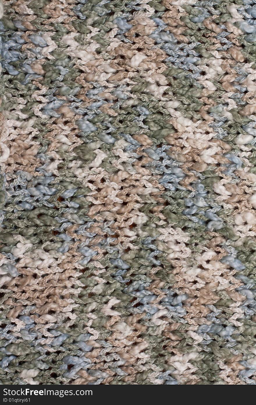 Background from knitted fabrics by woolly thread