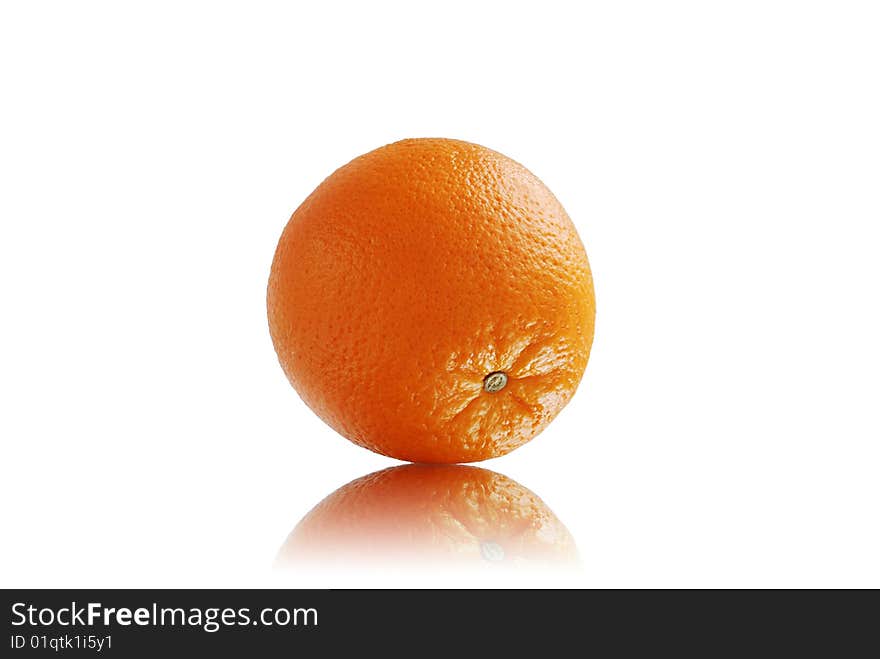 Orange On White Background