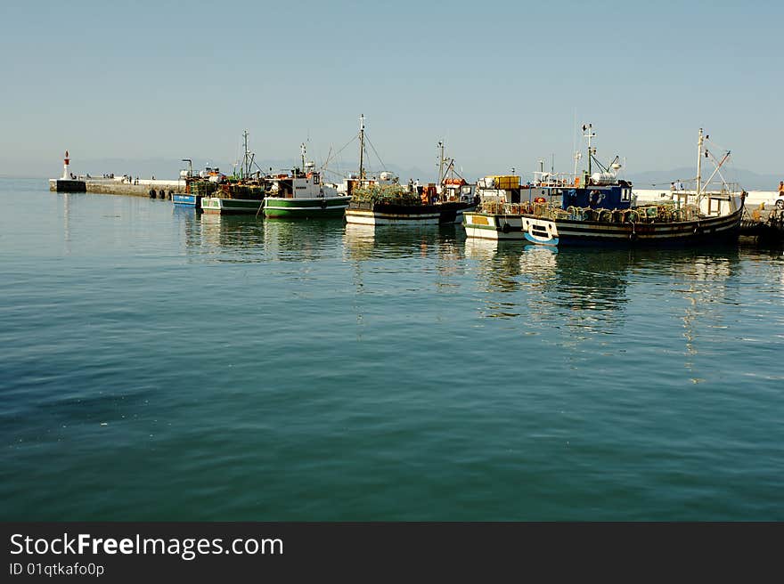 Fishing boats in harbour