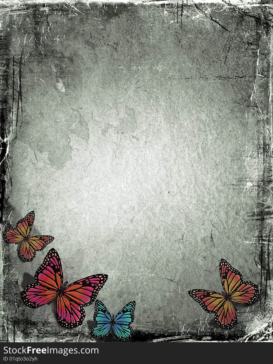 Grunge butterfly