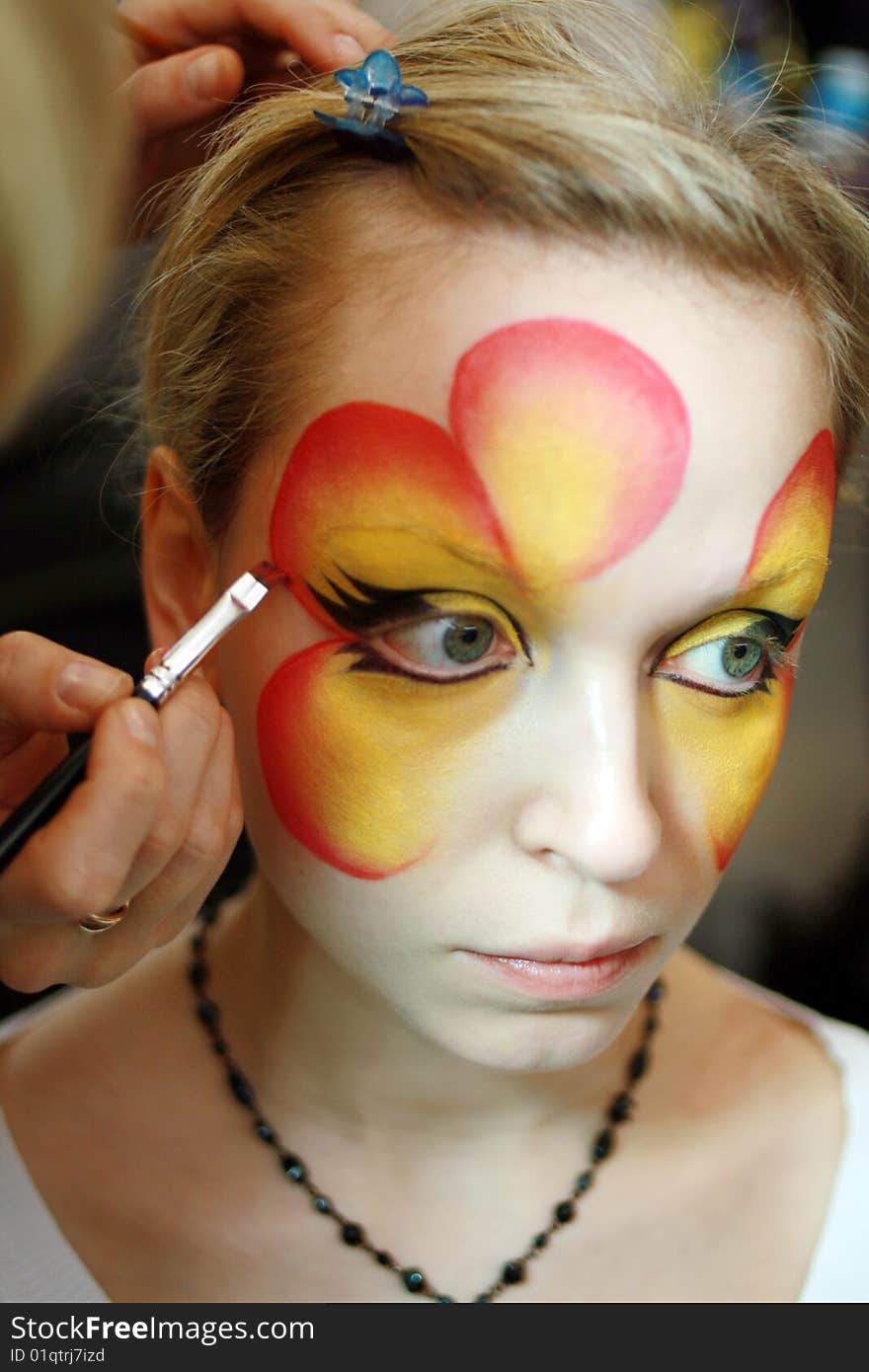 Young girl in the studio make-up