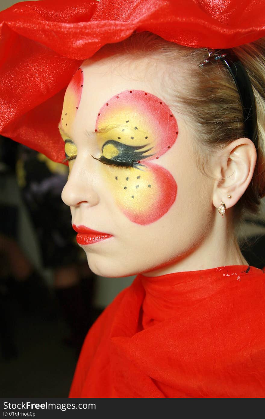 Young girl in the studio make-up