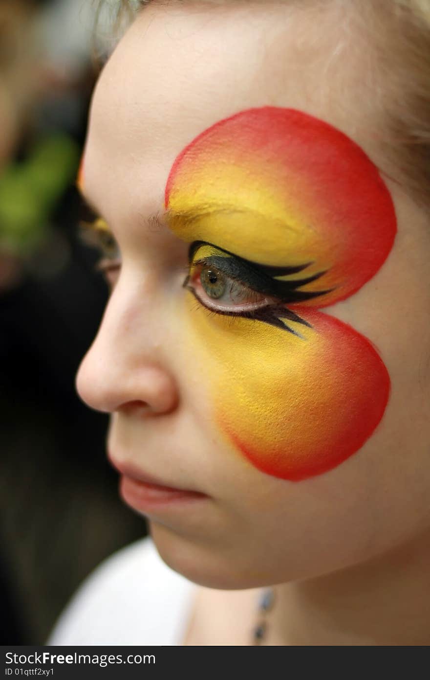 Young girl in the studio make-up