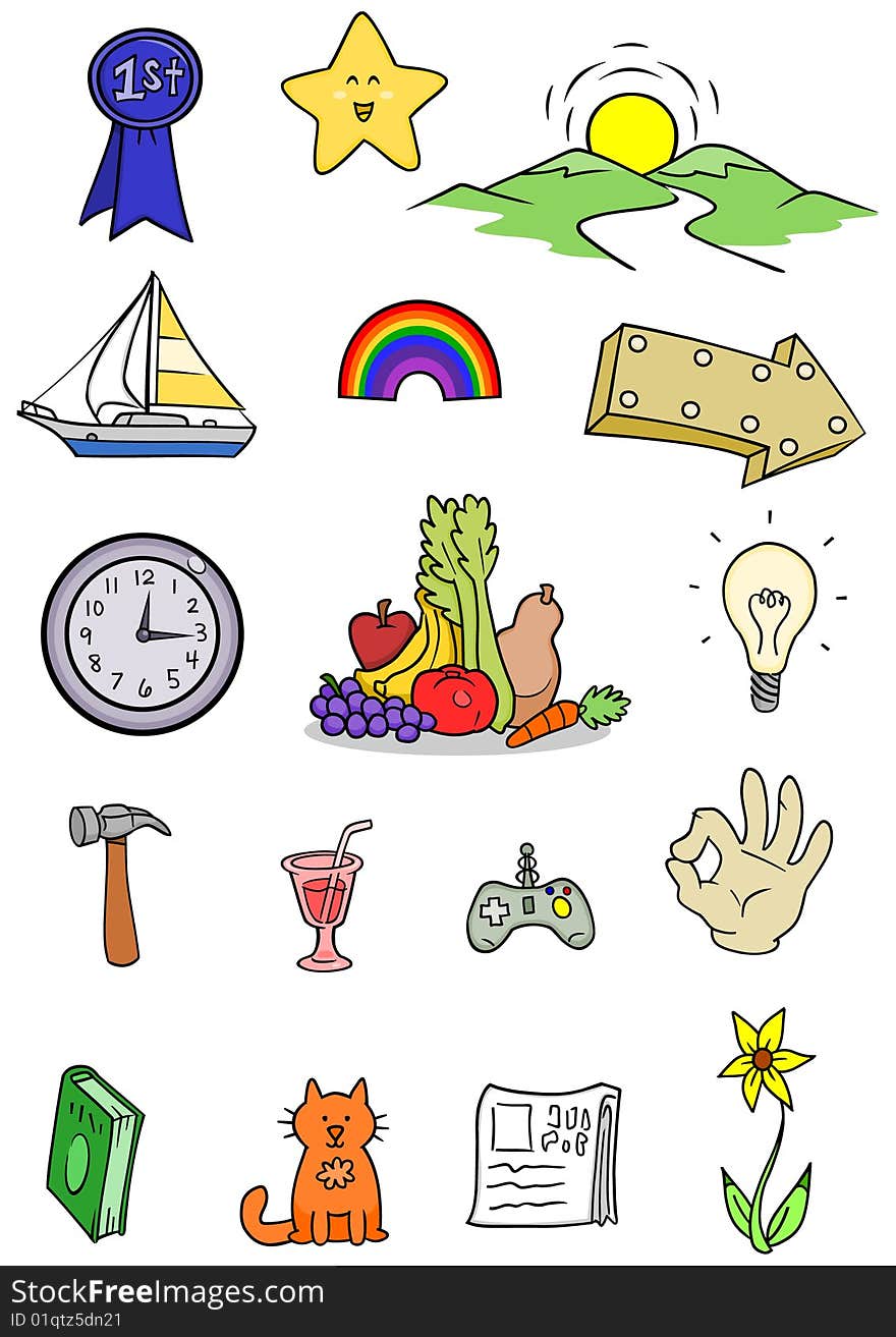 An assortment of various clip art. An assortment of various clip art.