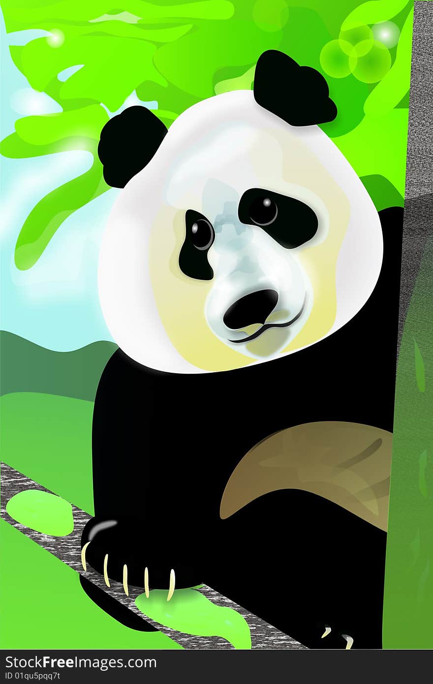 Panda on the tree