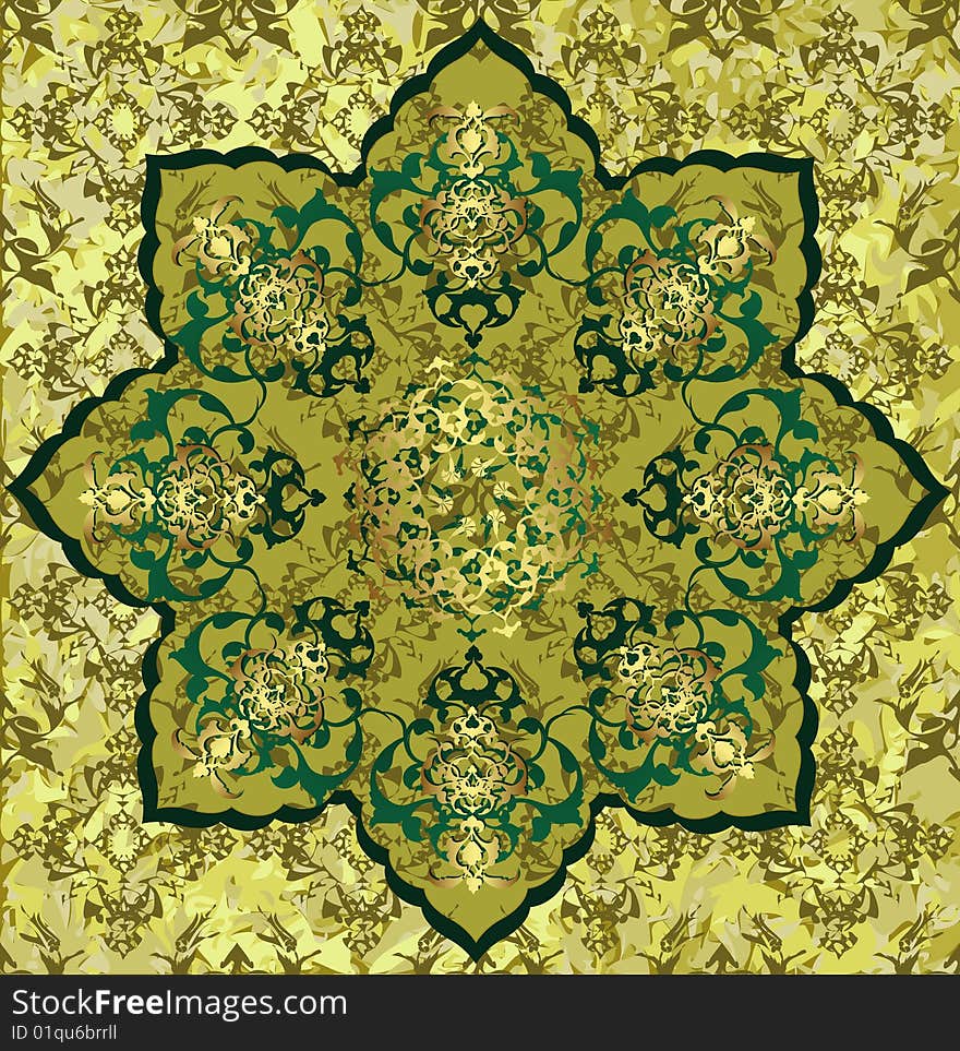 Antique ottoman grungy wallpaper vector design. Antique ottoman grungy wallpaper vector design