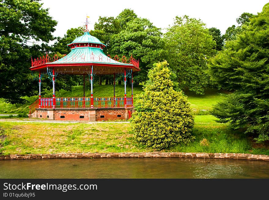 Restored Band stand in Sefton Park Liverpool. Restored Band stand in Sefton Park Liverpool