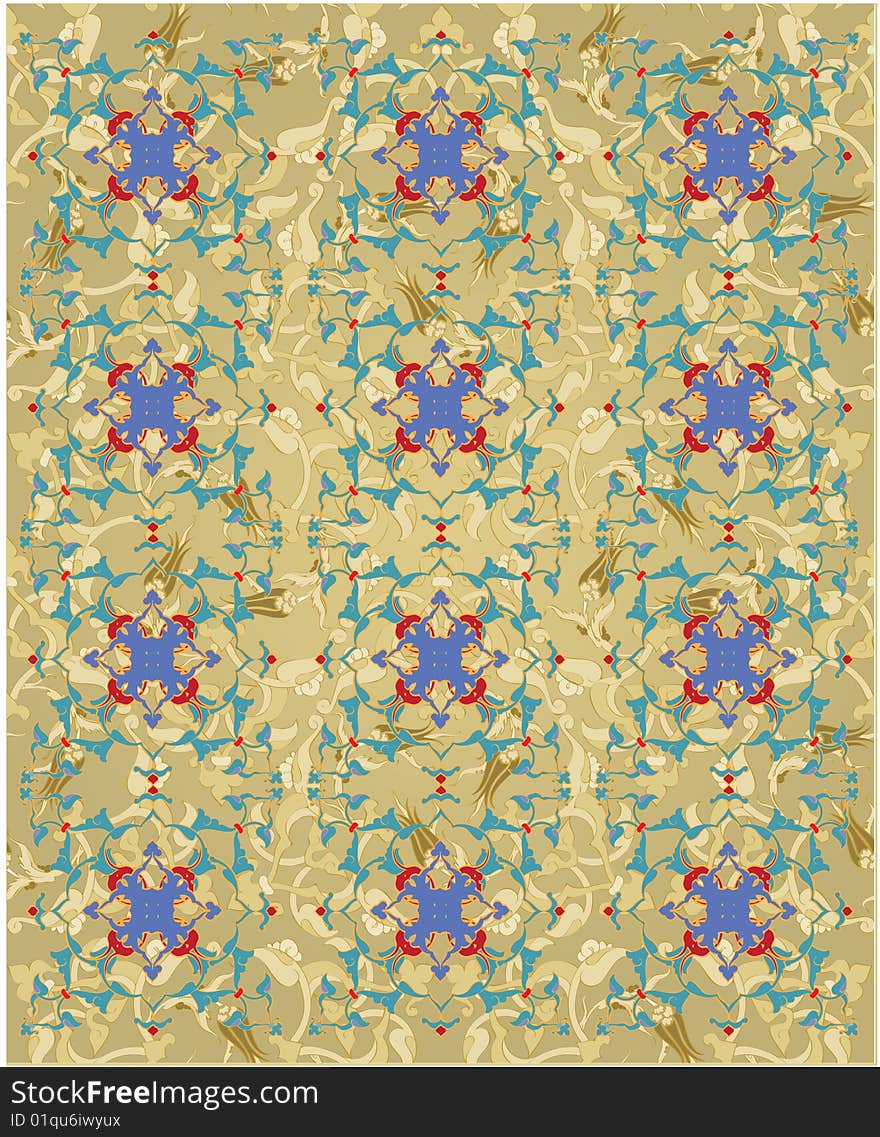 Traditional ottoman turkish seamless tile design